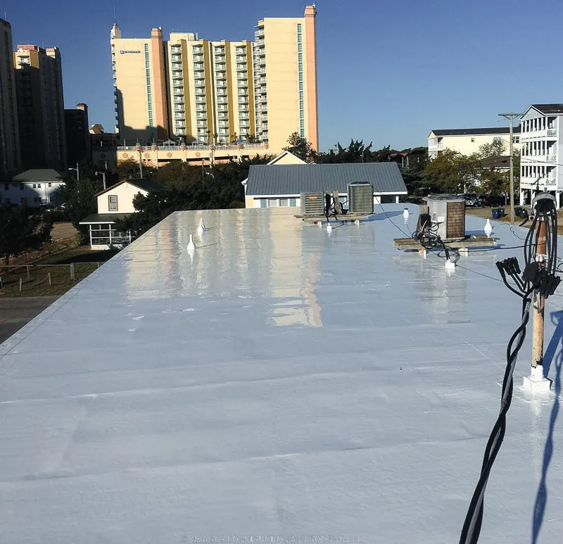 Commercial low-slope roofing project in Carolina Beach, NC