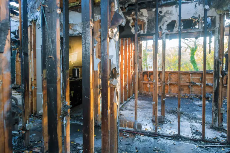 Home Fire Damage in need of restoration by RGR Construction and Roofing, LLC licensed general contractor
