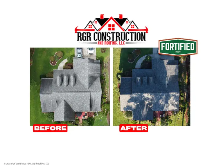 before and after fortified roof replacement Wilmington NC roofing contractors Wilmington NC asphalt shingle roof upgrade coastal home