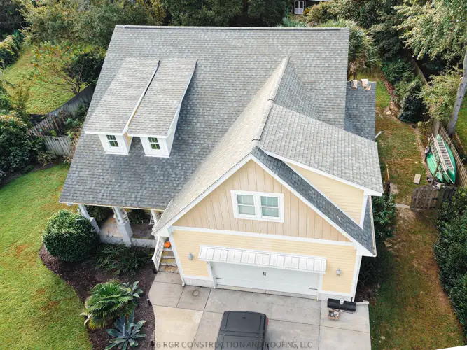 FORTIFIED roof installation on an oceanfront home in North Topsail Beach, NC. Built to withstand coastal winds and severe weather by RGR Construction & Roofing, LLC.
