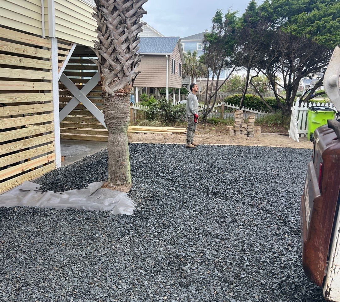 RGR Construction and Roofing Driveway project in Oak Island, NC