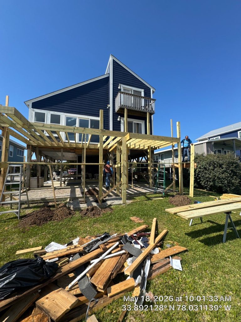 RGR Construction and Roofing Deck & Porches project in Oak Island, NC