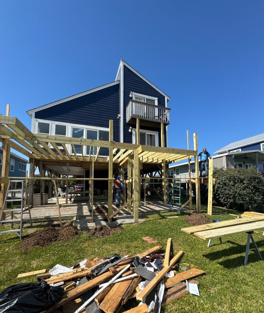 Elevated Coastal Deck Rebuild in Oak Island, NC — project photograph