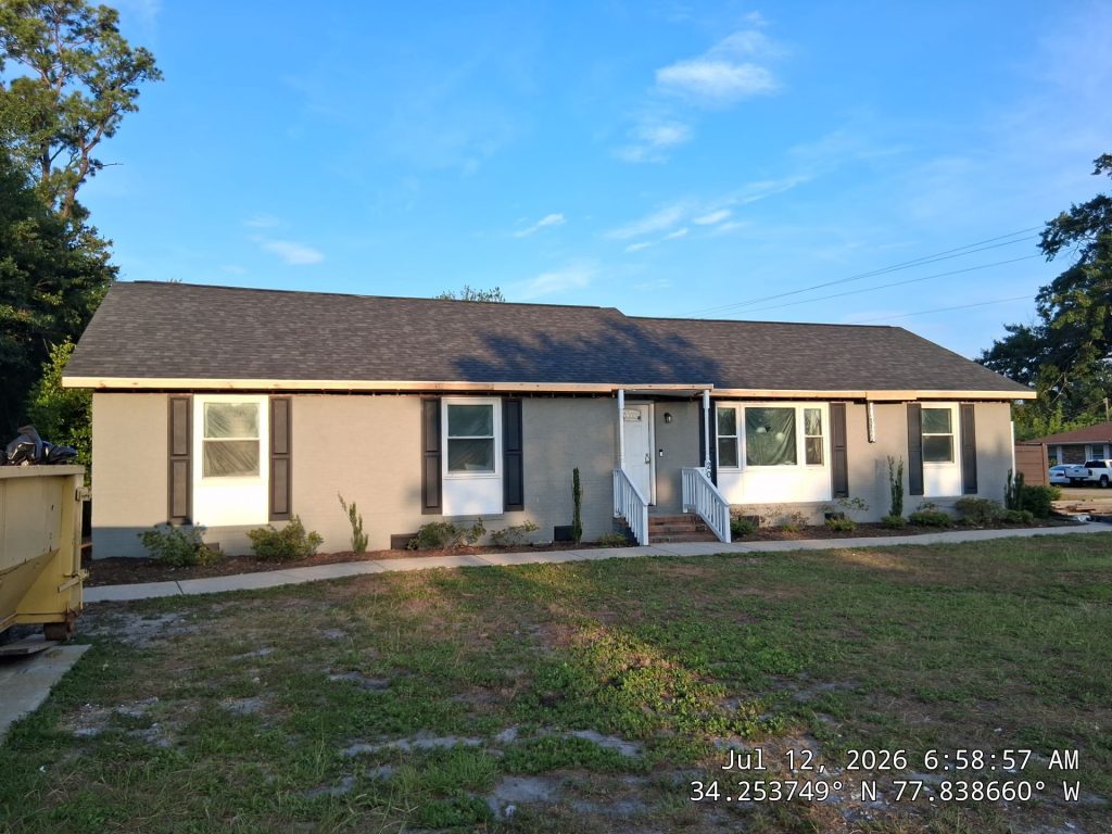 RGR Construction and Roofing Fire Damage Restoration project in Wilmington, NC