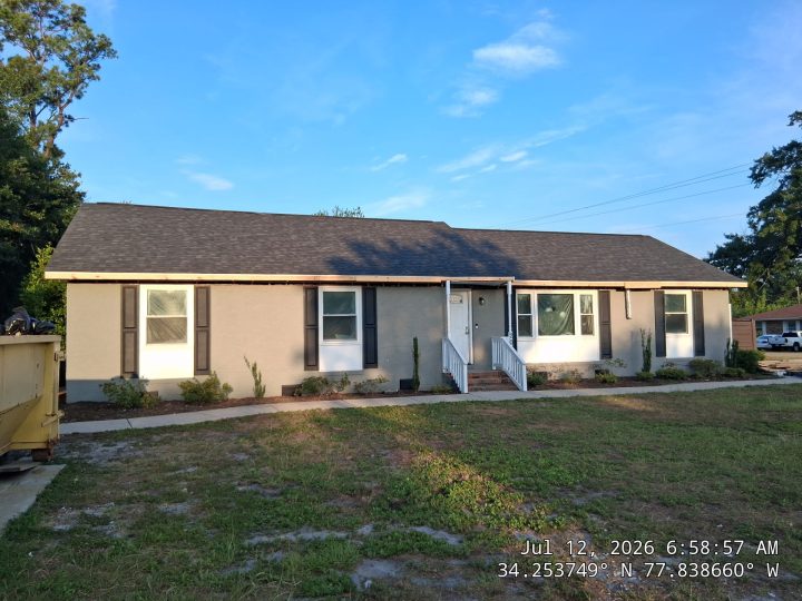 RGR Construction and Roofing, LLC Fire Damage Restoration project in Wilmington, NC