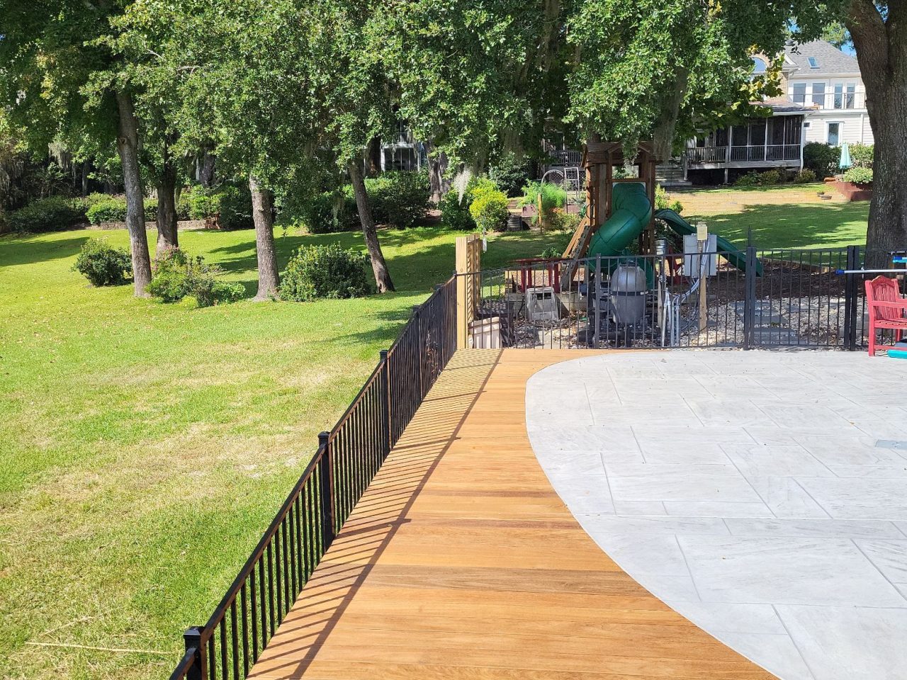 Pool Deck using IPE Decking Groved by RGR Construction and Roofing, LLC