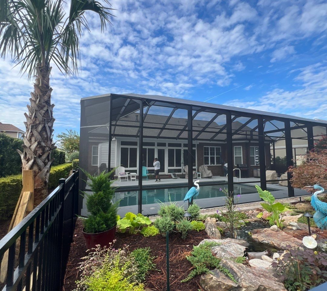 Pool Enclosure and Outdoor Living Space Storm Damage Repair by RGR Construction and Roofing, LLC