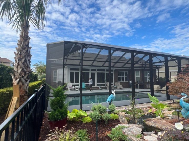 Pool Enclosure and Outdoor Living Space Storm Damage Repair by RGR Construction and Roofing, LLC