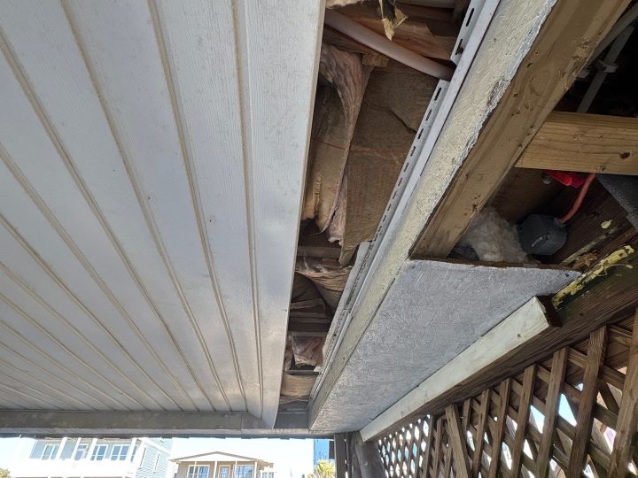 Diagnosed and Repaired Soffit in Oak Island NC by RGR Construction and Roofing, LLC