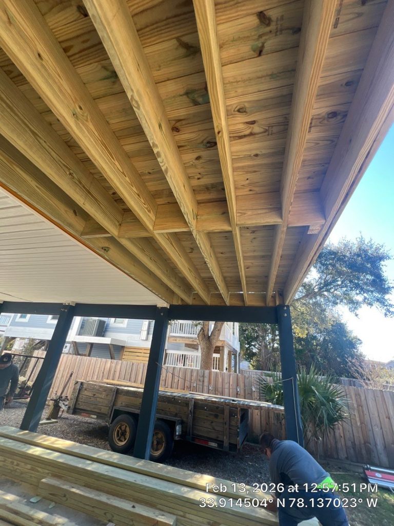 RGR Construction and Roofing Deck & Porches project in Oak Island, NC