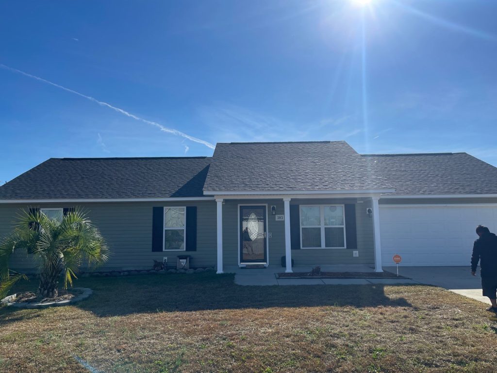 RGR Construction and Roofing Roof Replacement project in Sneads Ferry, NC
