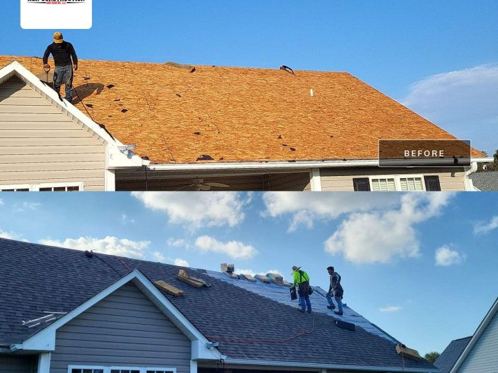 Storm Damage Repair using Black Galvanized steel Square Roof Louver by RGR Construction and Roofing, LLC