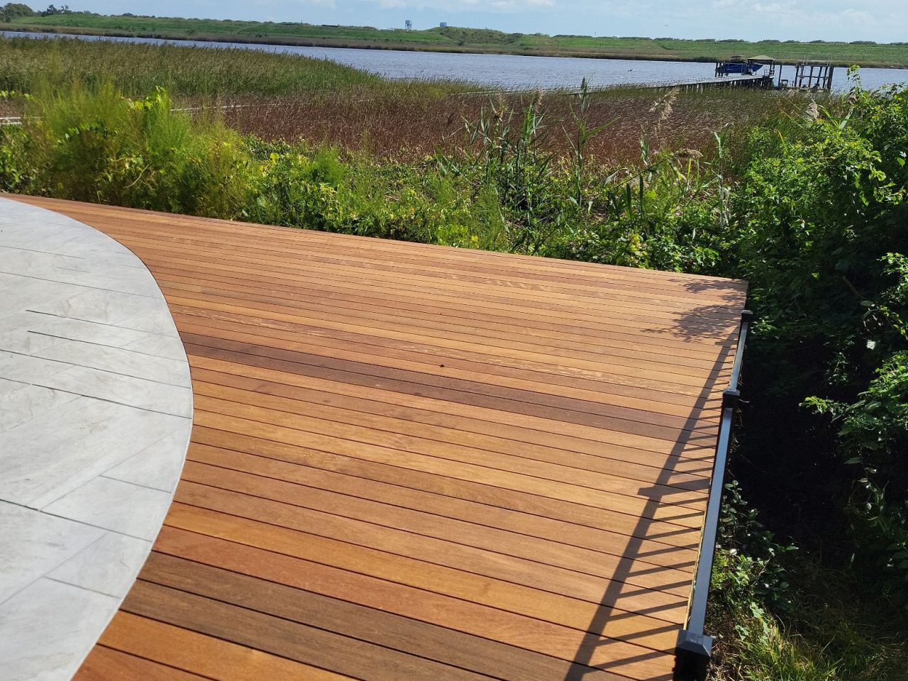 Pool Deck using IPE Decking Groved by RGR Construction and Roofing, LLC