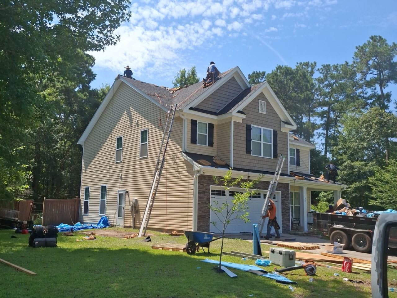 RGR Construction and Roofing, LLC FORTIFIED Roof Replacement project in Jacksonville, NC