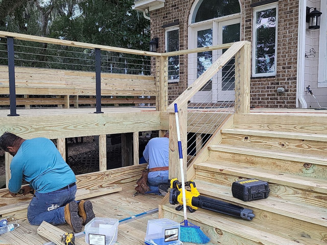 Custom Back Deck Build in Leland, NC by RGR Construction and Roofing, LLC