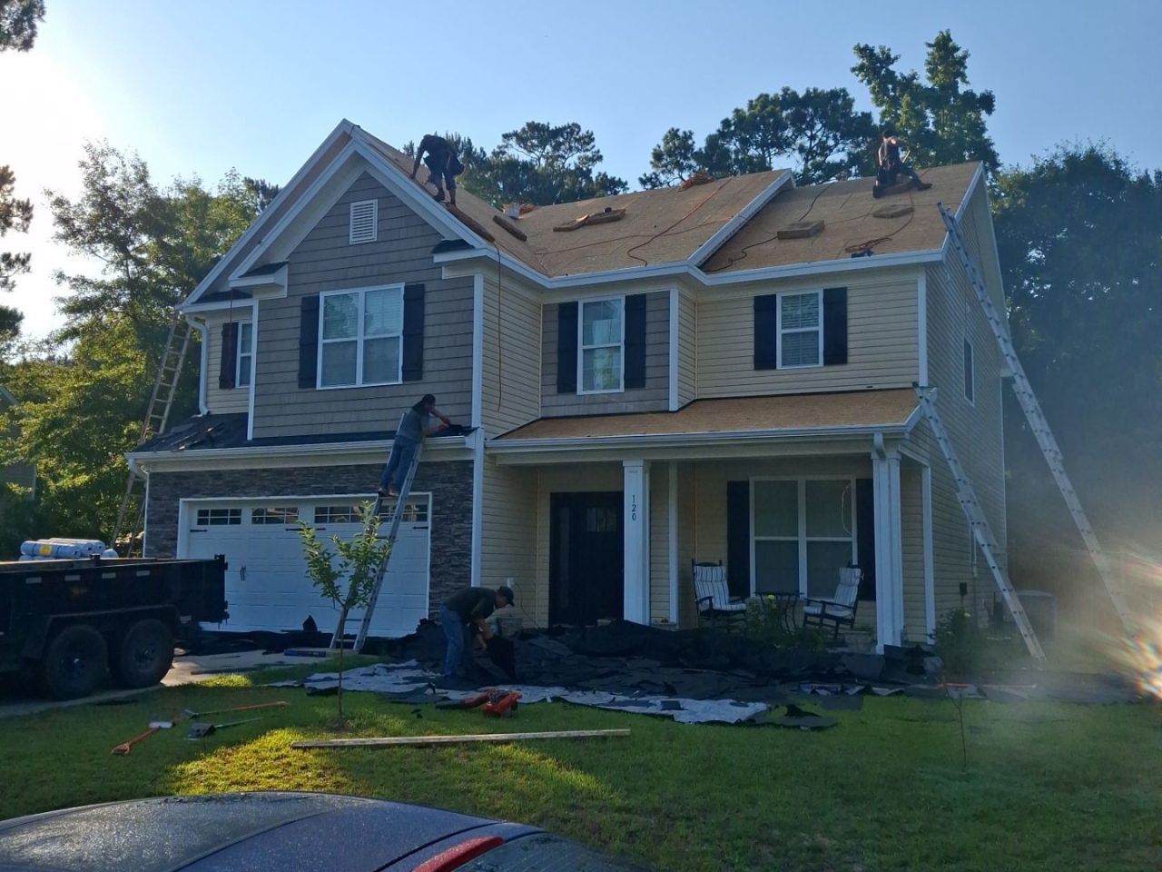 RGR Construction and Roofing FORTIFIED Roof Replacement project in Jacksonville, NC