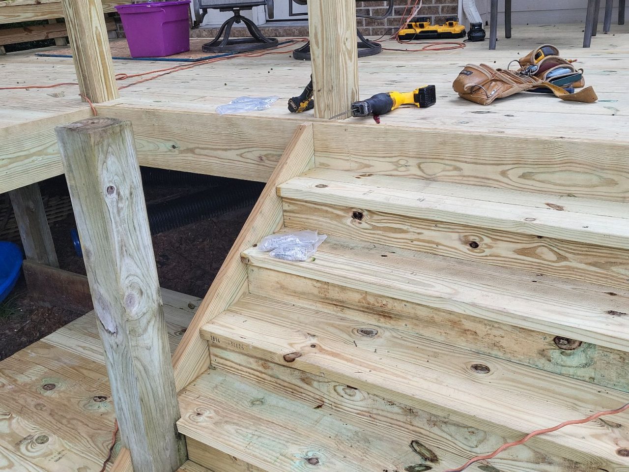 Custom Back Deck Build in Leland, NC by RGR Construction and Roofing, LLC