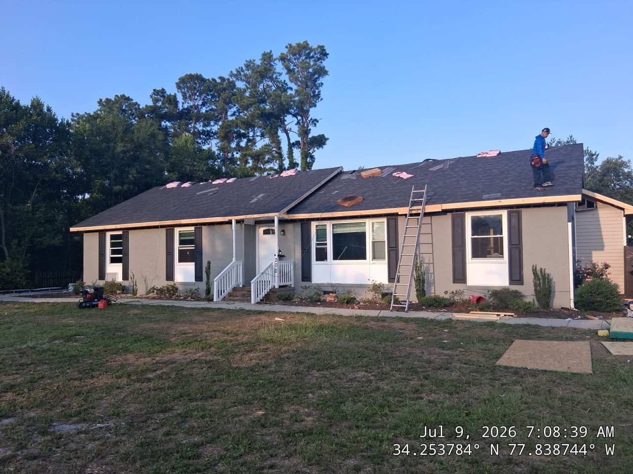 RGR Construction and Roofing, LLC Fire Damage Restoration project in Wilmington, NC
