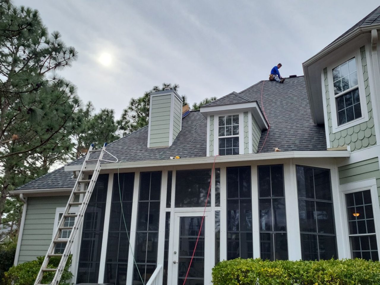 RGR Construction and Roofing, LLC Storm Damage Restoration project in Southport, NC