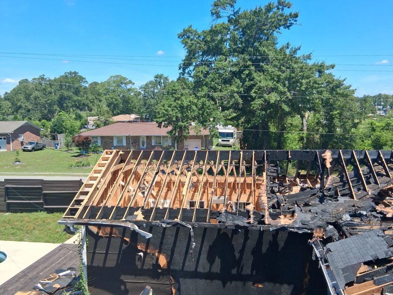 RGR Construction and Roofing, LLC Fire Damage Restoration project in Wilmington, NC
