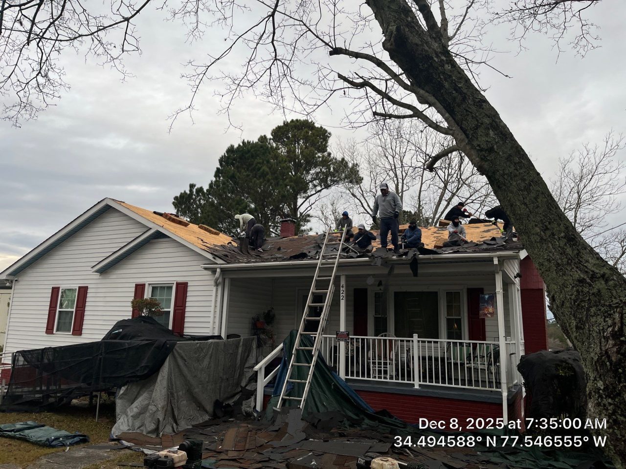 RGR Construction and Roofing, LLC FORTIFIED Roof Replacement project in Holly Ridge, NC