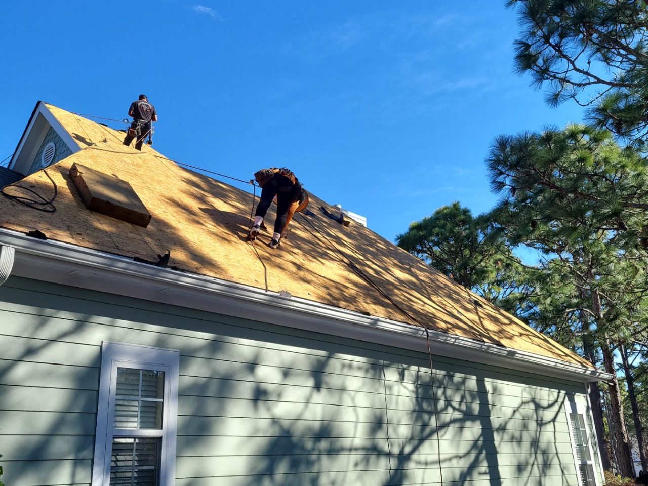 RGR Construction and Roofing, LLC Storm Damage Restoration project in Southport, NC