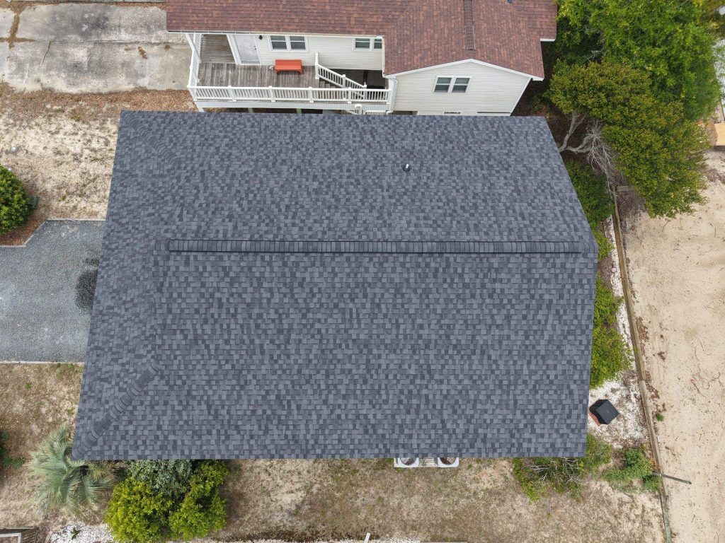 Oak Island Roof Replacement with CertainTeed Landmark PRO Moire Black — project photograph