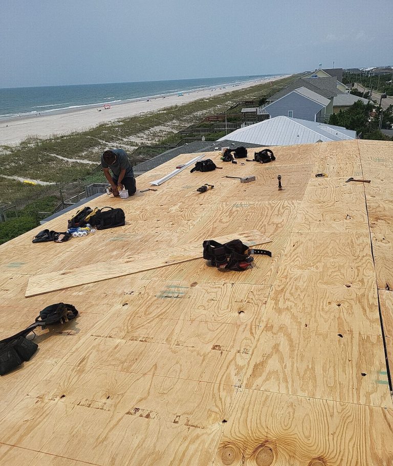 Coastal Residential Membrane Roof Replacement in Holly Ridge, NC — project photograph