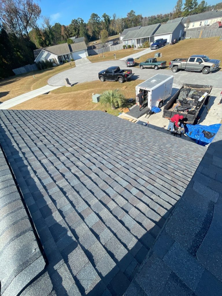 Another completed roof slope above the Sneads Ferry driveway