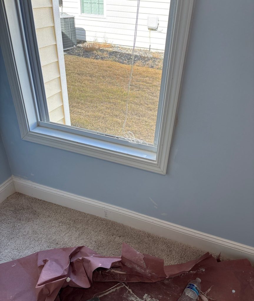 Interior wall and trim repair during a water damage project in Winnabow, NC