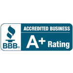 Better Business Bureau accredited business with A plus rating