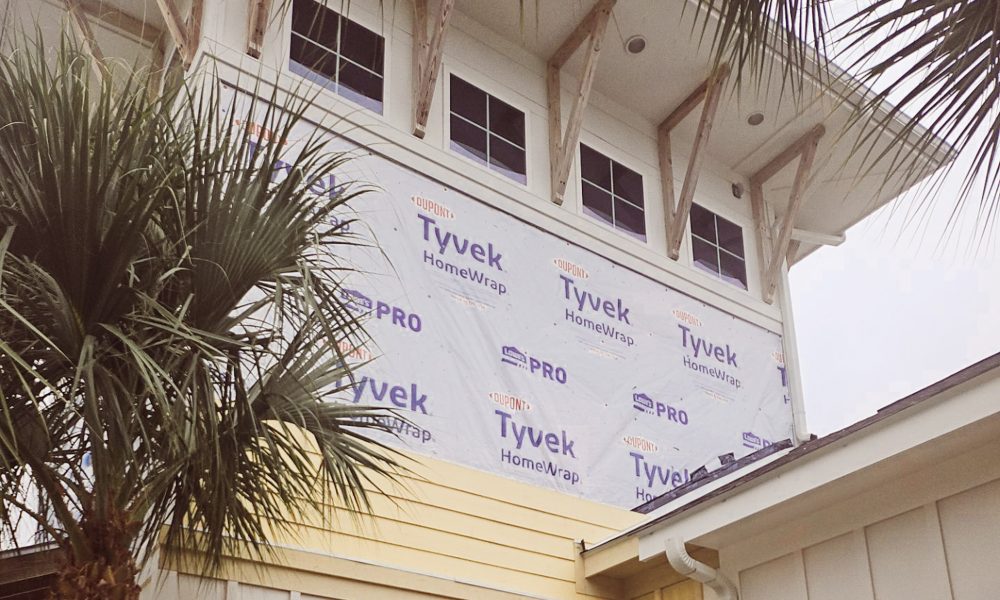 Commercial exterior repair in Wilmington NC by RGR Construction & Roofing on a coastal commercial building